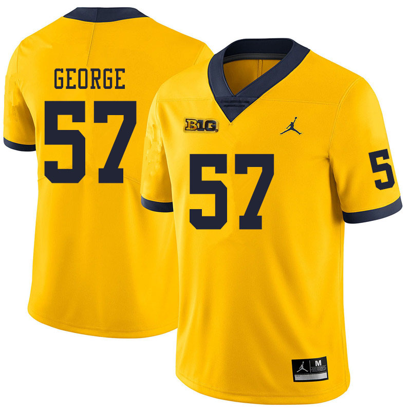 Men #57 Joey George Michigan Wolverines College Football Jerseys Sale-Yellow